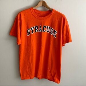 Vibrant Orange Syracuse Tee, Men’s Size Large unisex, short sleeve Crewneck